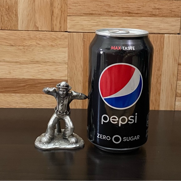 Vintage 1980 Hudson Pewter Keim Dynamite Clown Collectible Mini Pewter Figurine - Picture 9 of 12